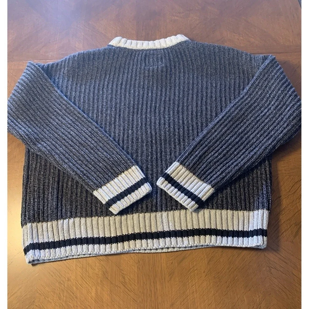 Genuine Roots Cabin Pullover Knit Sweater Women's L Grey Soft Warm Cozy - Picture 10 of 16